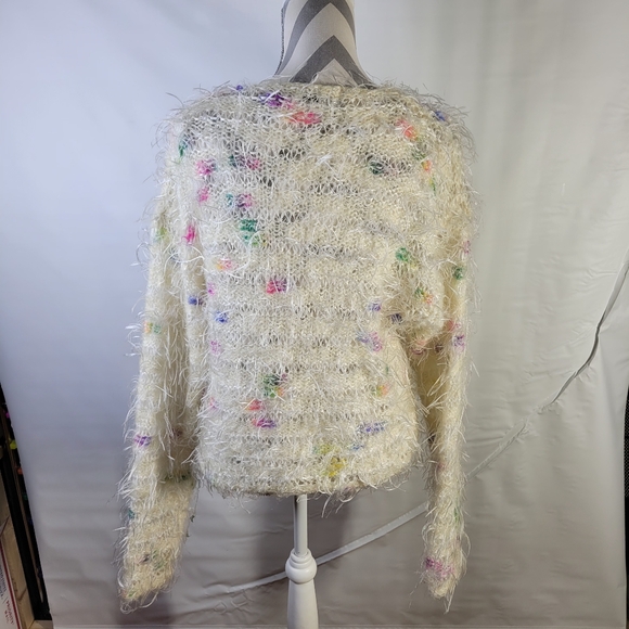 Creazioni effeci Womans Mohair Blend Shaggy Colorful Sweater Size Large - Picture 5 of 8